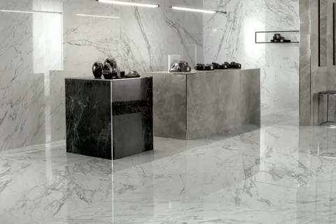 تصویر 4 از سنگ مرمریت طوسی کاشان با رنگ آرامبخش برای کف